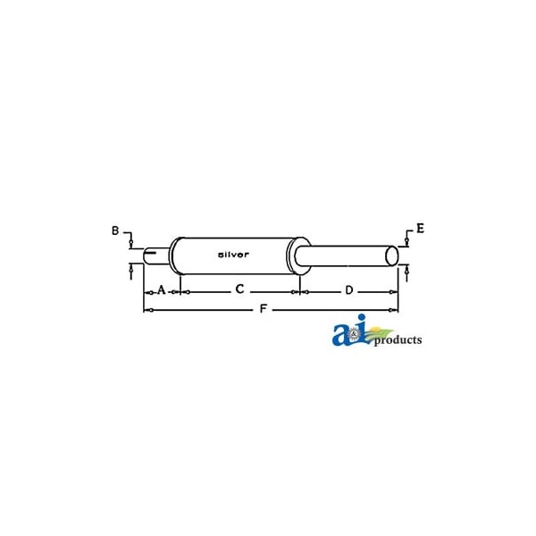 Muffler 41" x4" x4"